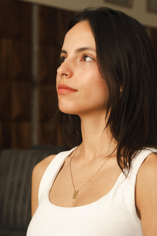 Escapulario Oro 14k Rosa Religioso